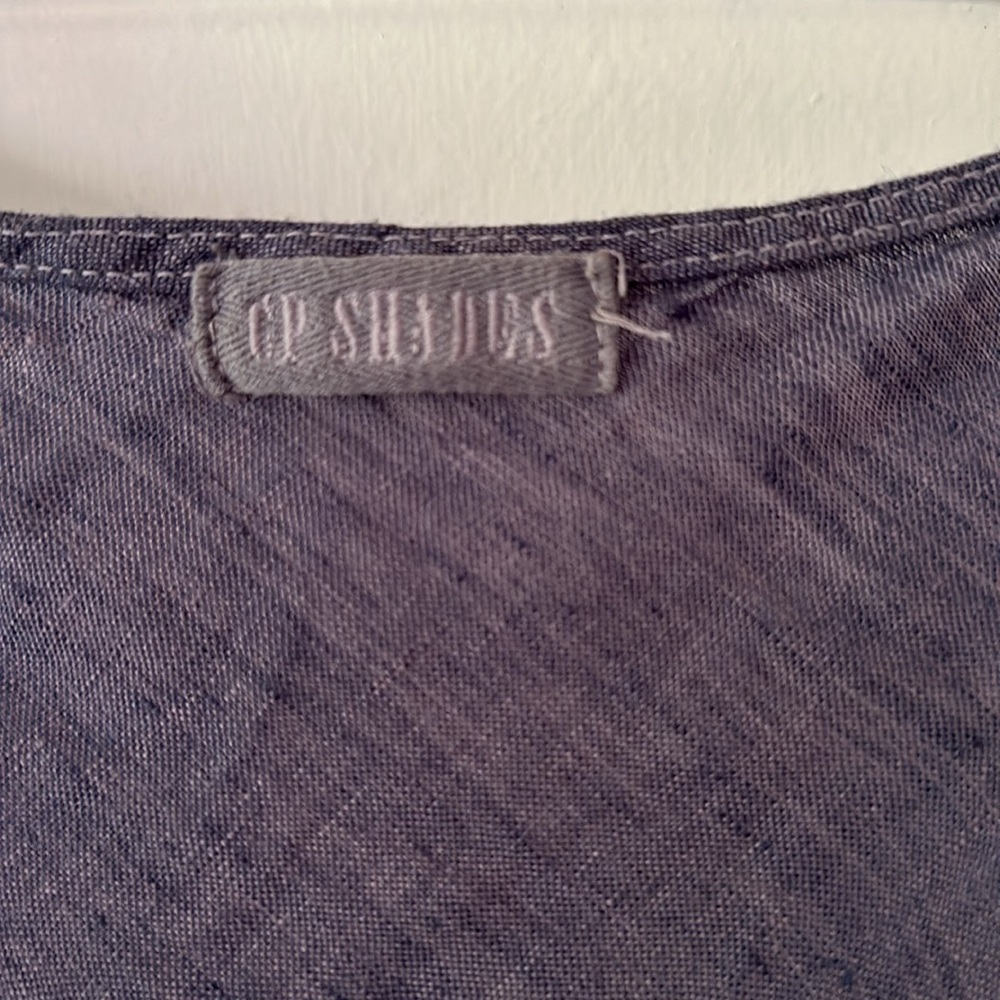 CP Shades linen Bree dress over dye chambray medium like new - Picture 6 of 8